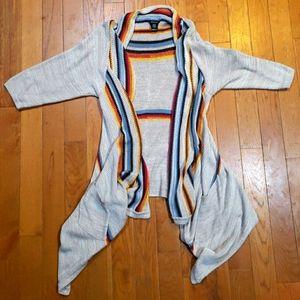 Torrid 3 rainbow stripe cardigan with pockets